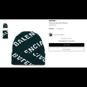 Balenciaga Intarsia Wool Beanie